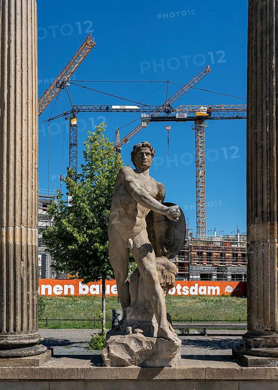 Sculpture at the Ringerkolonade, Friedrich-Ebert-Straße, Potsdam, Brandenburg, Germany