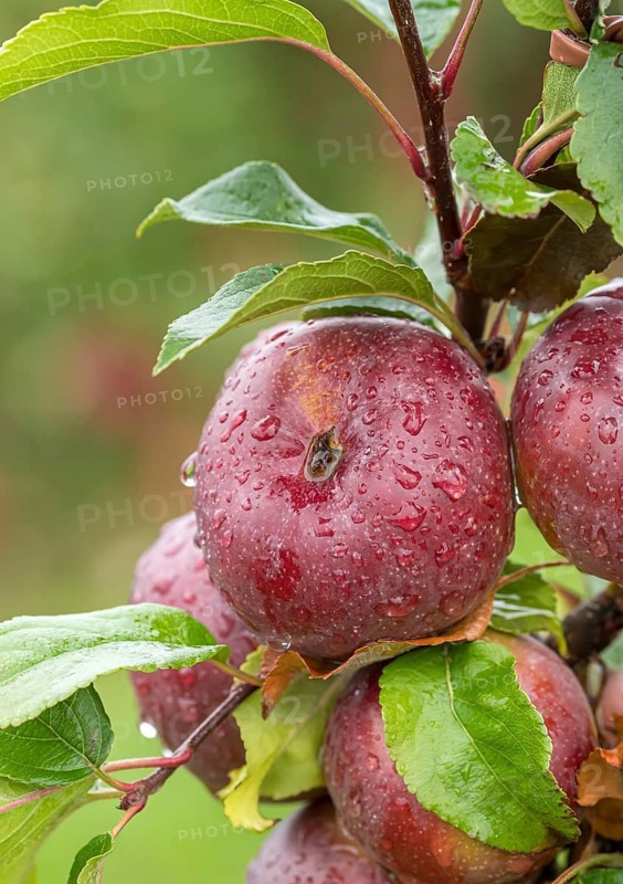 Apple (Malus domestica 'Api Noir'), Bundessortenamt Prüfstelle Wurz, Germany