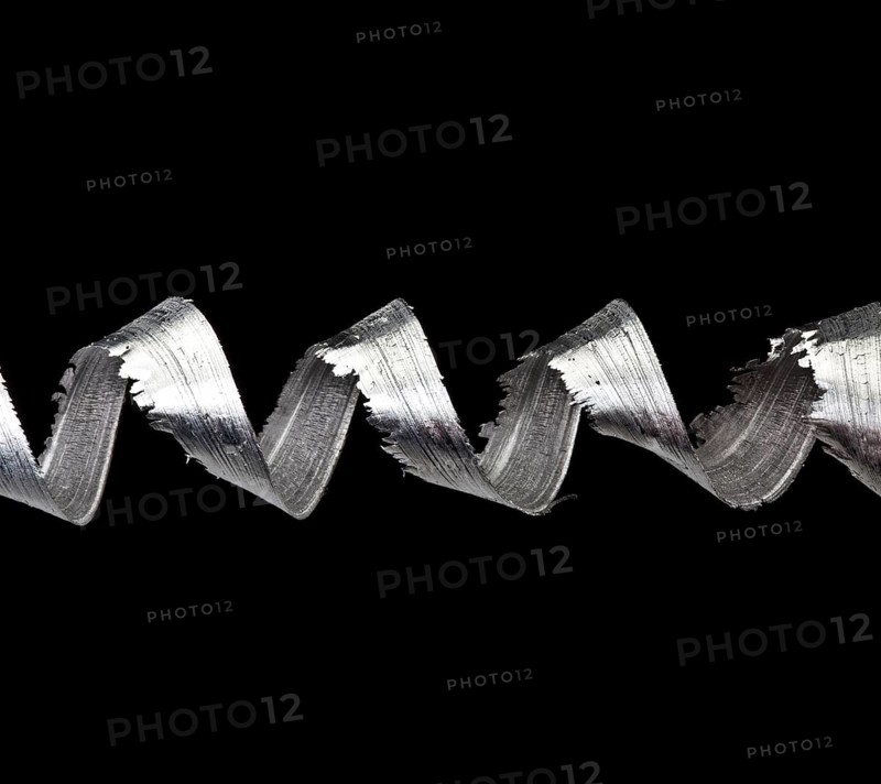 Aluminum chips, close up