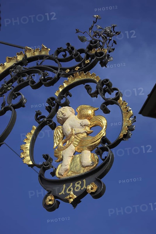 The Golden Angel of Hammelburg, Lower Franconia, Bavaria, Germany
