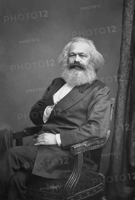 Portrait of Karl Marx photographed by John Jabez Edwin Mayall in 1875, London, Great Britain Karl Marx (5 May 1818 - 14 March 1839) was one of the most important German social theorists, economists, journalists and writers. He is regarded as one of the most important critics of capitalism. His most important work 'Das Kapital' became world-famous. He influenced numerous political movements as well as history, economics and political science to this day. Historical, 19th century. Together with Friedrich Engels, he became one of the most influential theorists of socialism and communism