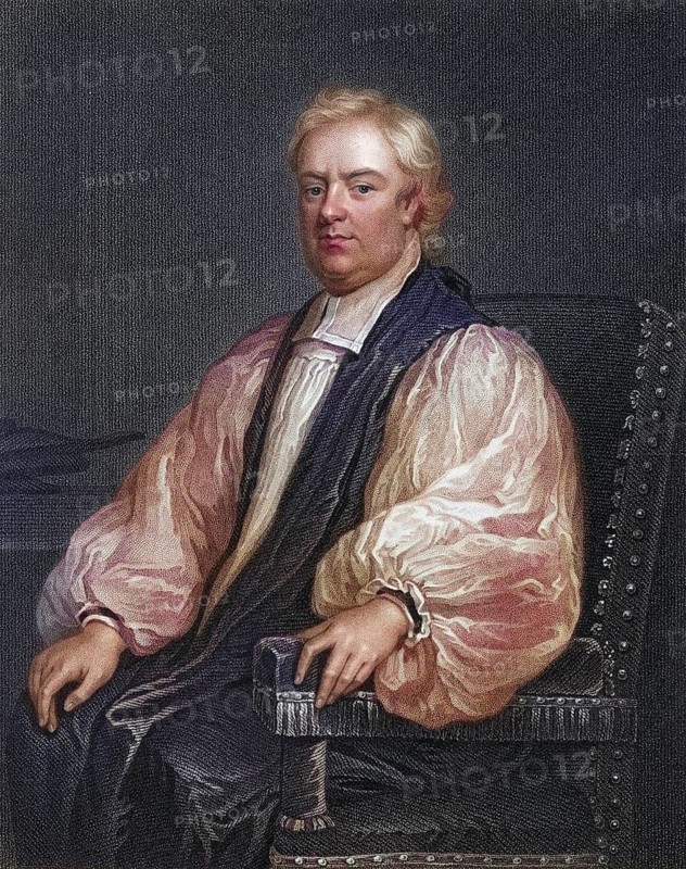 John Tillotson (1630-1694), English clergyman, born in Sowerby, Yorkshire. Archbishop of Canterbury 1691-1694, engraving after the portrait by Godfrey Kneller, digitally restored reproduction from a 19th century original, record date not stated
