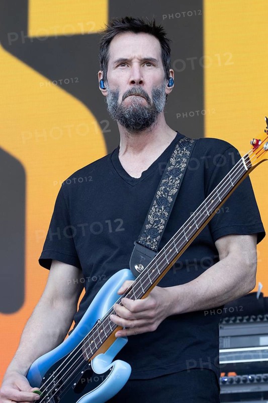 Adenau, Germany, 8.6.2024: Dogstar (bass, Keanu Reeves) play at Rock am Ring. The festival takes place at the Nürburgring race track near the town of Adenau from 7 - 9 June 2024