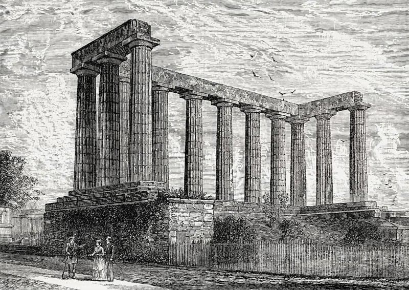 National monument, Calton Hill, Edinburgh, Scotland, 19th century