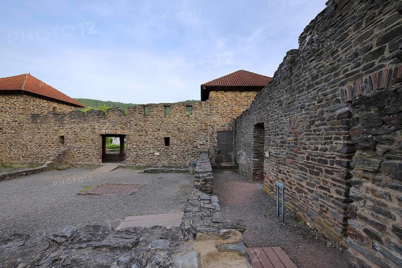 Roman archaeological villa Rustica, Roman period, stone house, Roman wine route, Mehring, Middle Moselle, Moselle, Rhineland-Palatinate, Germany
