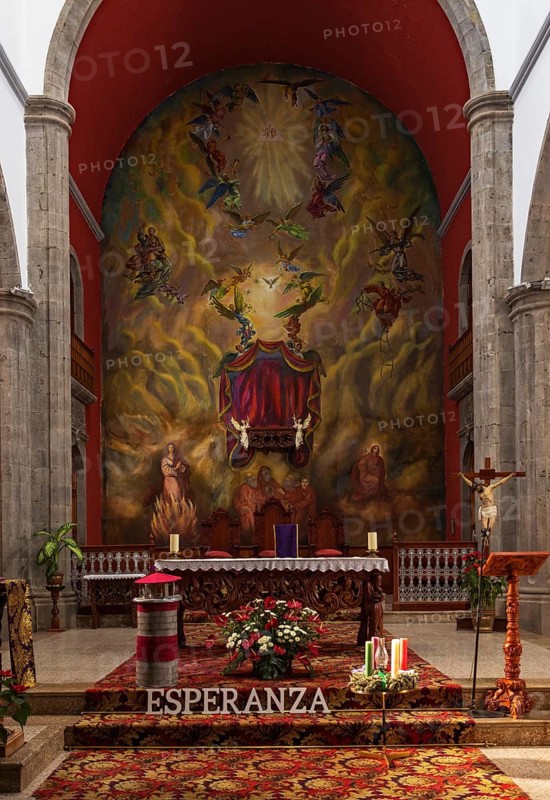 Altar in the church of Santa Lucía de Tirajana, Gran Canaria, Canary Islands, Spain