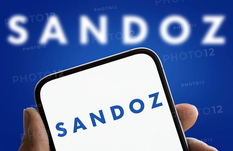 Sandoz logo is displayed on smartphone. Sandoz Group AG is a Swiss company generic pharmaceuticals and biosimilars