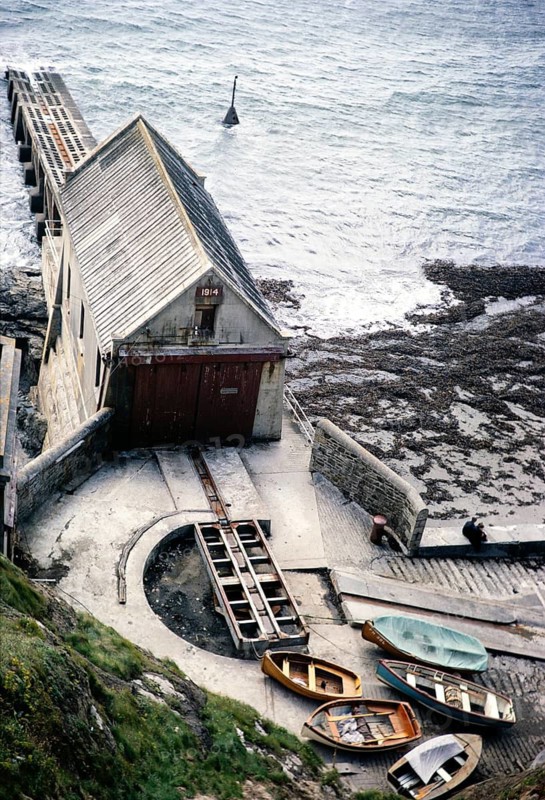 RNLI lifeboat station, The Lizard Peninsula, Cornwall, England, UK 1967