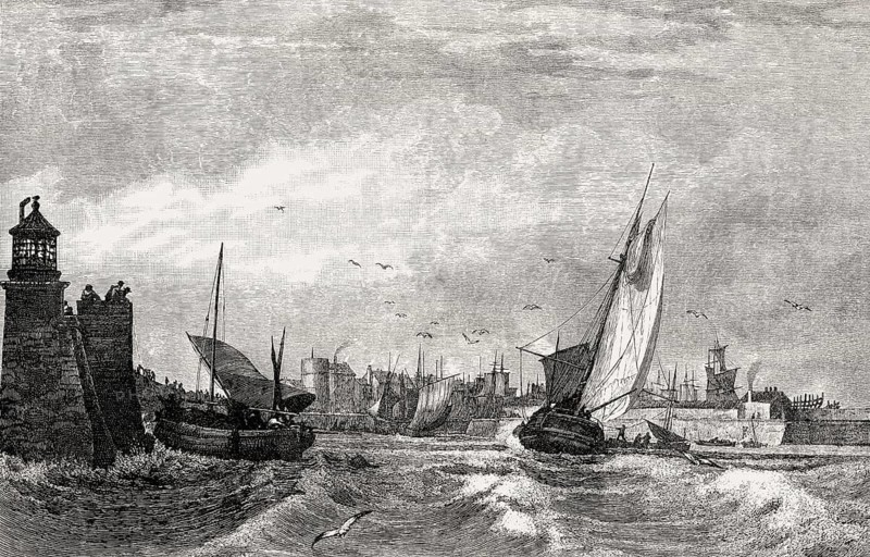 Leith Harbour, Edinburgh, Scotland, 19th century