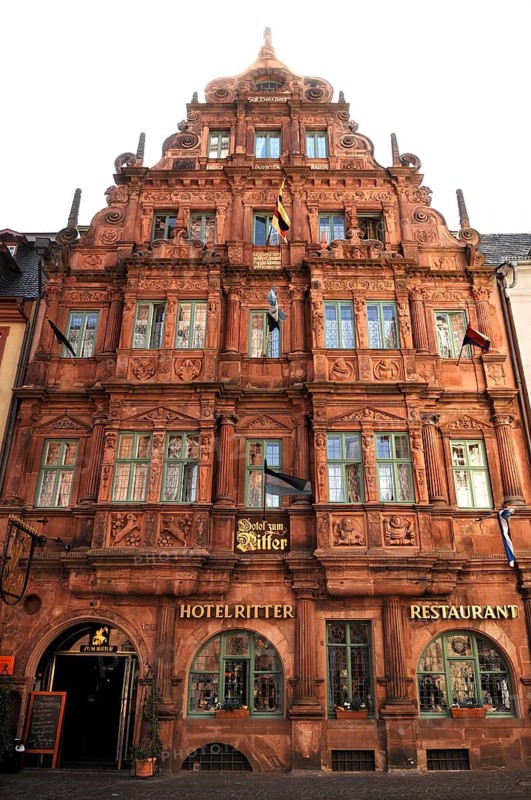Haus zum Ritter, Renaissance building built in 1592 since 1705 inn, Hauptstr. 178, Heidelberg, Baden-Württemberg, Germany