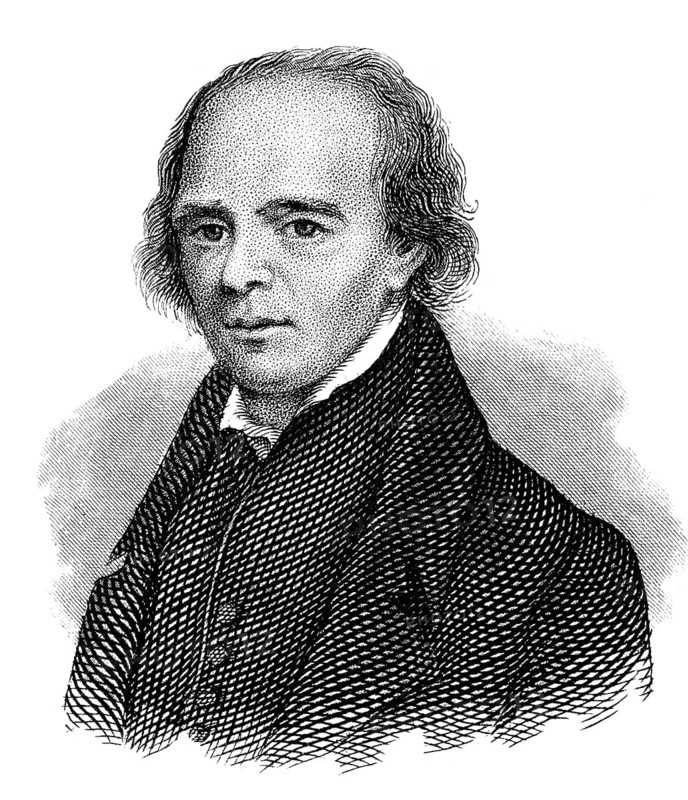 Portrait of John Flaxman, 1755 -1826, a British sculptor and draughtsman, Portrait von John Flaxman, 1755 -1826, ein britischer Bildhauer