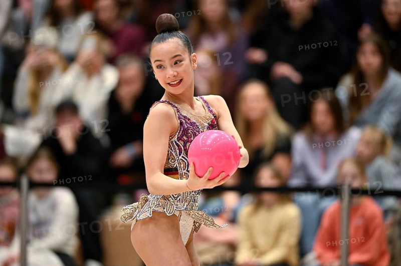 Olivia Misterek GER with handheld ball rhythmic gymnastics, RSG Turnen Schmiden International 2026, Fellbach, Baden-Württemberg, Germany