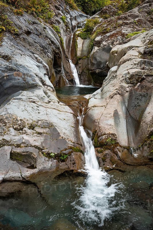 Wilkies Pools Waterfalls, Dawson Falls Area, Te Papa-kura-o-taranaki, Taranaki Region, North Island, New Zealand
