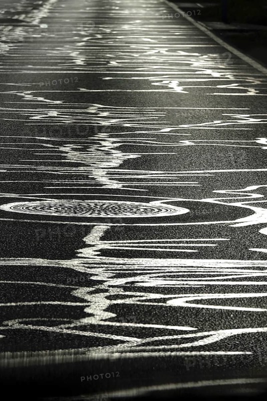 Repaired road, symbolic image of need for renovation, Germany