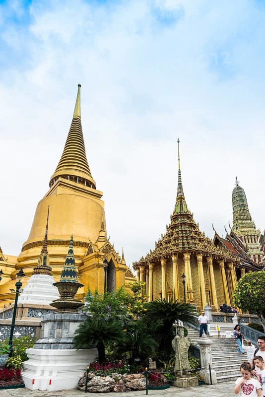 Wat Phra Kaeo temple, old royal palace, Bangkok, Thailand