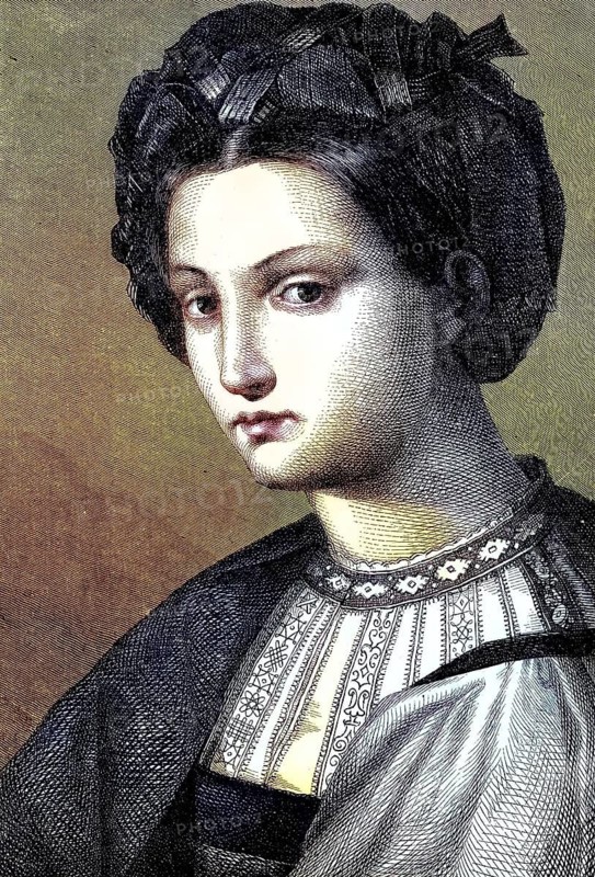 The Last Visconti, after a painting by Fra Bartolomeo, Historical, digitally restored reproduction of a 19th century original