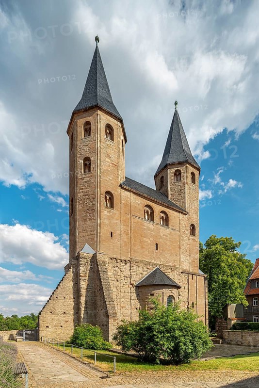 The Romanesque monastery church of St. Vitus in Drübeck Abbey, former Benedictine Abbey, Romanesque road, Drübeck, OT of Ilsenburg, Harz, Saxony-Anhalt, Germany