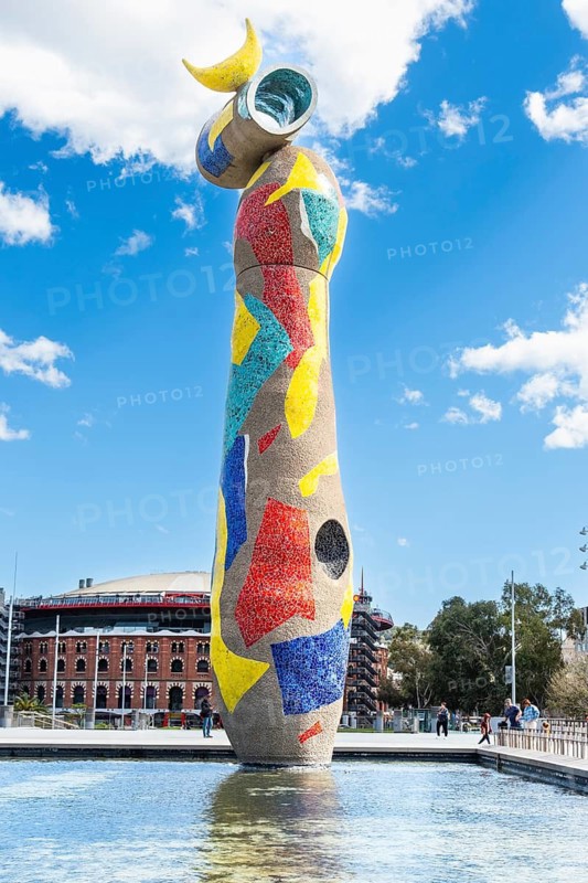 Woman and bird, Dona i Ocell, sculpture by Joan Miró at Park Miró in Barcelona, Spain