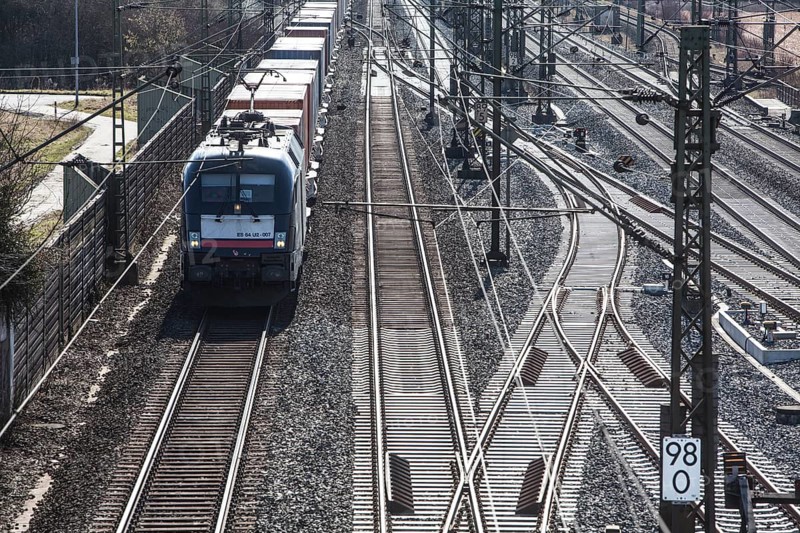 The Hanover–Würzburg high-speed railway, Nörten-Hardenberg, district of Northeim, Lower Saxony, Germany