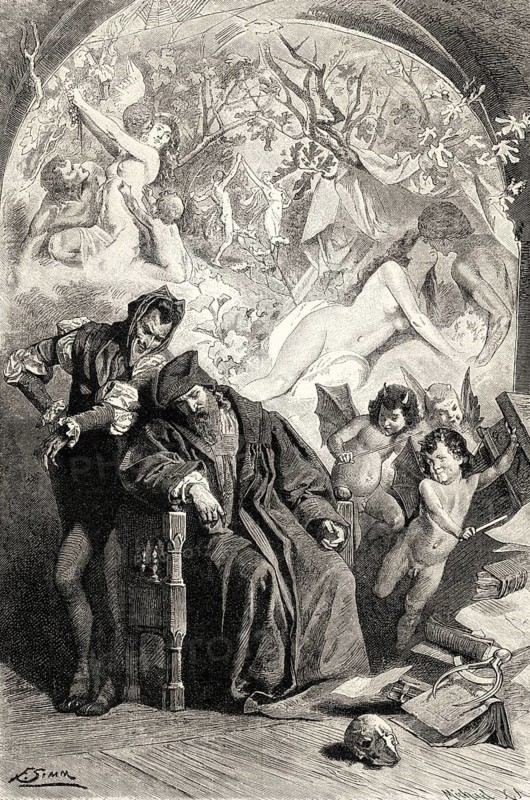 The vision of faust, first part of the tragic play Faust by Johann Wolfgang von Goethe
