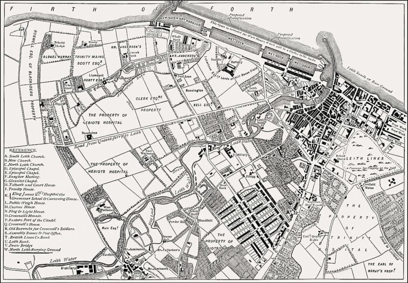 Plan of Leith, 1804, Edinburgh, Scotland, United Kingdom