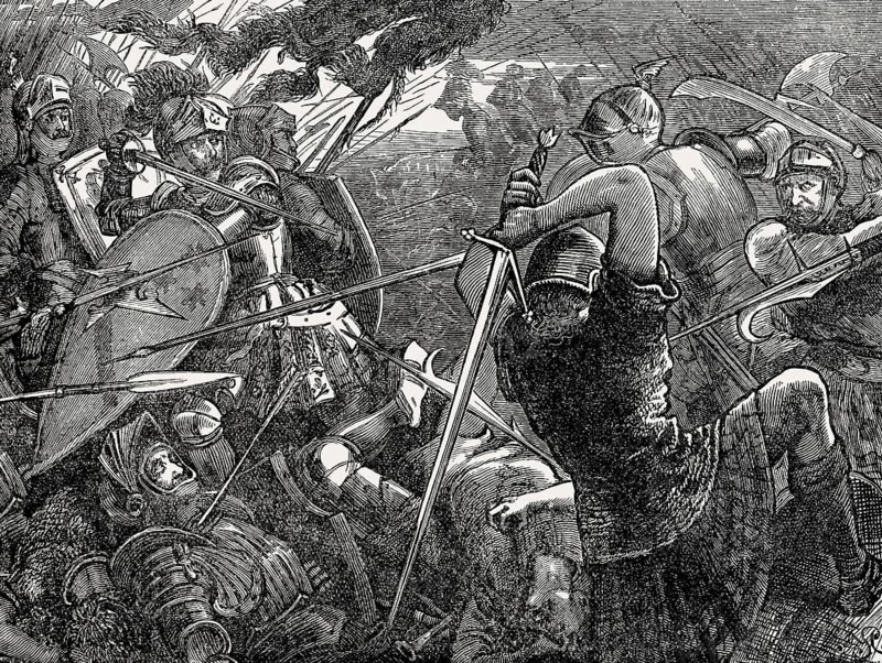 Battle of Flodden on 9th September 1513, Anglo-Scottish Wars, From British Battles on Land and Sea, by James Grant