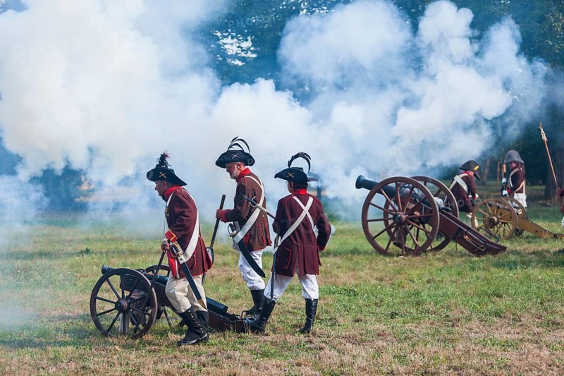 Slavkov u Brna, Czech Republic, Moravia. Historic re enactement of the Battle of Austerlitz