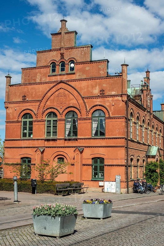 Old town hall in Simrishamn, brick building built in 1867, Simrishamn, Skåne County, Sweden, Scandinavia