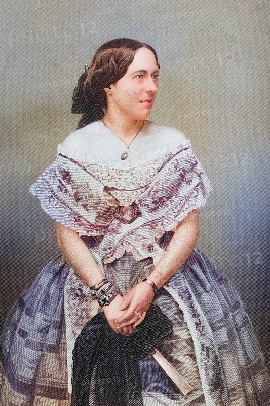 Clara Novello, 1818-1908, English opera singer, soprano. Painted by DJPound after a photograph by Mayall, Historic, digitally restored reproduction from a 19th century original, Record date not stated