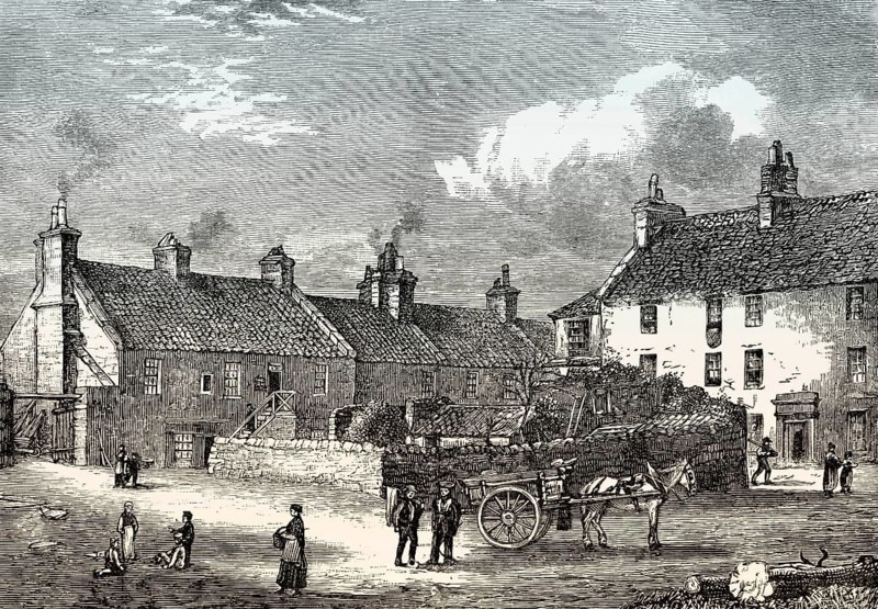 The village of Broughton in 1852, Edinburgh, Scotland, United Kingdom