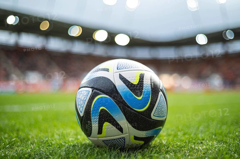 LUBIN, POLAND - OCTOBER 29, 2023: Football match Polish PKO Ekstraklasa between KGHM Zaglebie Lubin vs Radomiak Radom 2:3. Ball on the grass