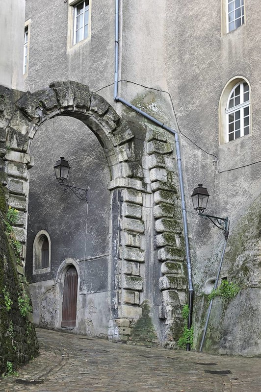 Old town gate in the Rue Large at Luxembourg, Grand Duchy of Luxembourg