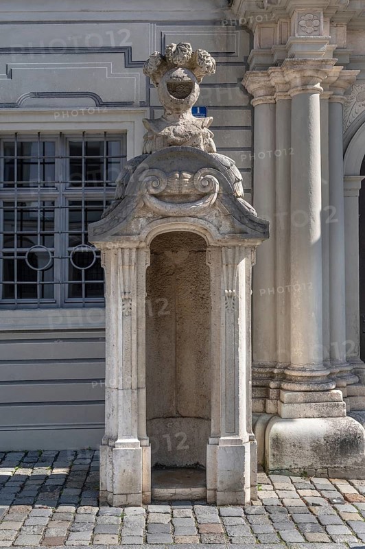 Guard house or sign house in front of the former prince-bishop's residence, Residenzplatz, Eichstätt, Upper Bavaria, Germany