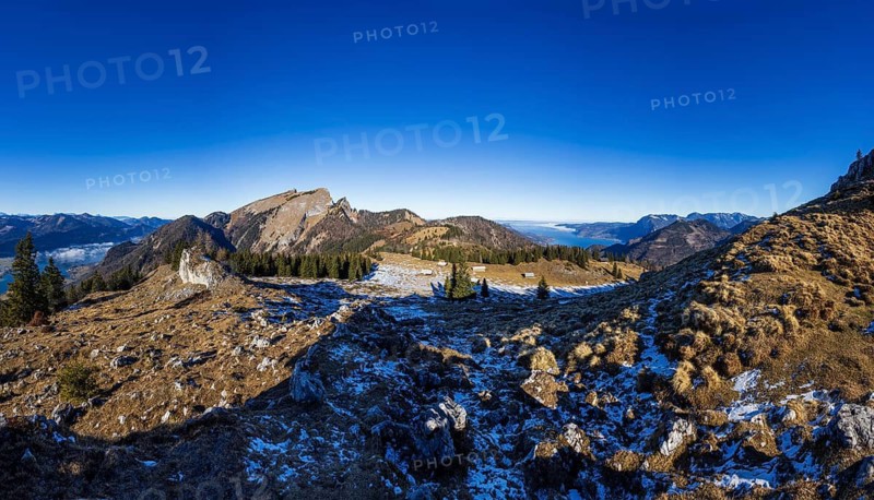 Sankt Wolfgang, Vormaueralm with Schafberg, Osterhorn Group, Salzkammergut, Upper Austria, Austria