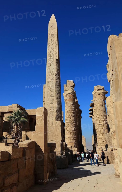 Luxor, Karnak Temple, Obelisk of Thutmosis I, located in the Amun Temple in Karnak, Africa, Upper Egypt, UNESCO World Heritage Site
