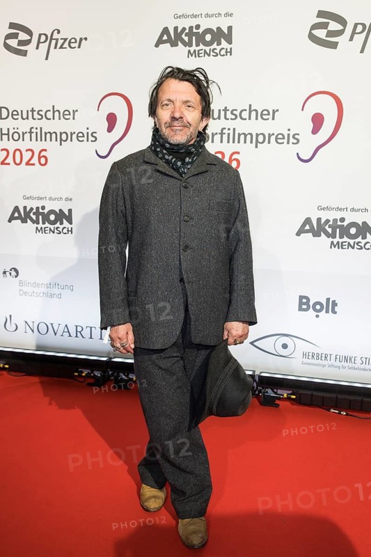 David Bennent in front of the German Audio Film Awards ceremony at the Colosseum cinema in Berlin on 24.03.2026