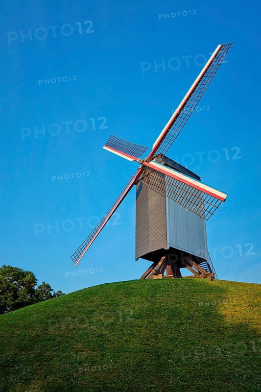 Sint-Janshuismolen Sint-Janshuis Mill windmill in Bruges, Belgium