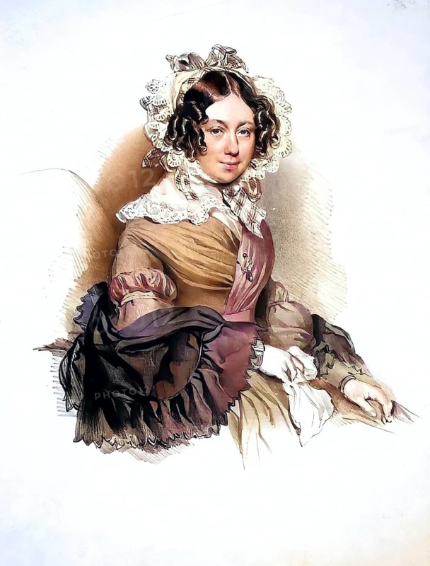 Eleonore Countess Zamoyska, 1803-1882, born Abensberg-Traun, Historical, digitally restored reproduction from a 19th century original, Record date not stated