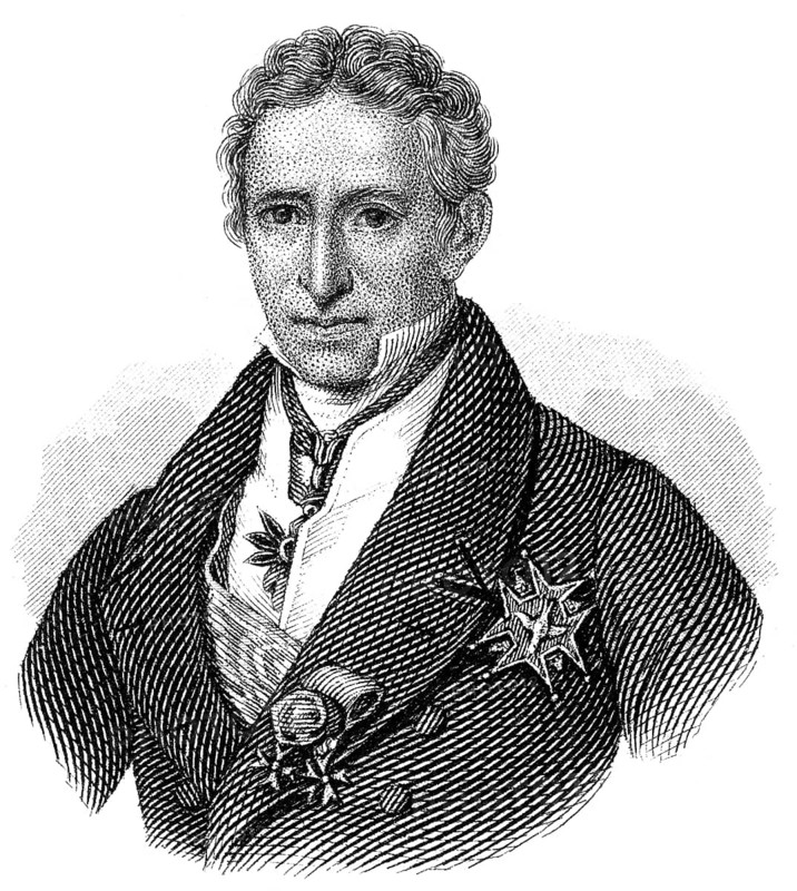 Portrait of Jean-Baptiste Guillaume Joseph Marie Anne Séraphin, comte de Villèle, 1773 - 1854, a French statesman and Prime minister, Portrait von Jean Baptiste Guillaume Marie Anne Séraphin Joseph, comte de Villèle, 1773 - 1854, ein französischer Staatsmann.