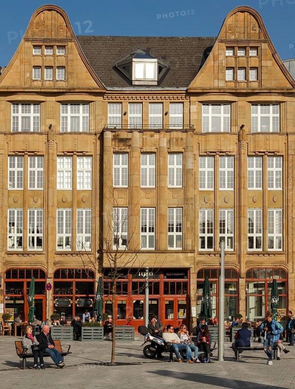 Market square in the old town of Castrop-Rauxel, North Rhine-Westphalia, Ruhr area, Germany