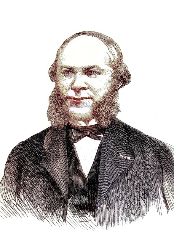 Augustin Thomas Pouyer-Quertier 2 September 1820 - 2 April 1891) was a French industrialist and politician, Historic, digitally restored reproduction of a 19th century original, exact original date unknown