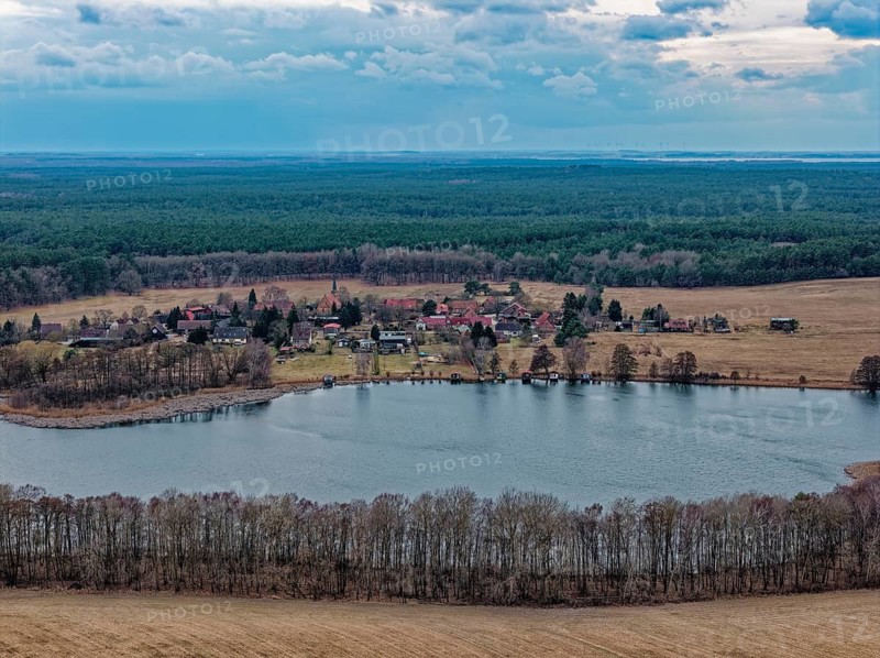 Landscape of the Mecklenburg Lake District in Müritz National Park. aerial view. Neustrelitz, Mecklenburg-Western Pomerania, GermanyNational Park