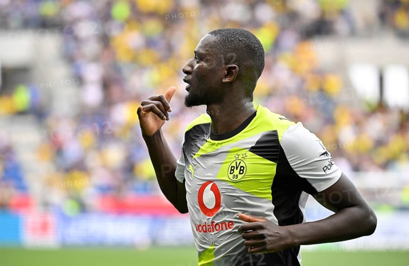 Jubel Freude Emotion Serhou Guirassy Borussia Dortmund BVB (09) Fußball Bundesliga, PreZero Arena, Sinsheim, Baden-Württemberg, Germany