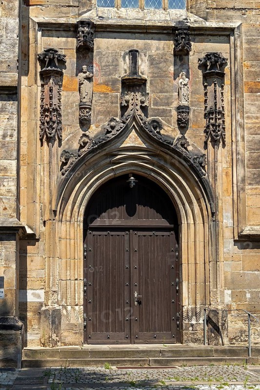 Entrance portal, St Lamberti Church, Hildesheim, Lower Saxony, Germany