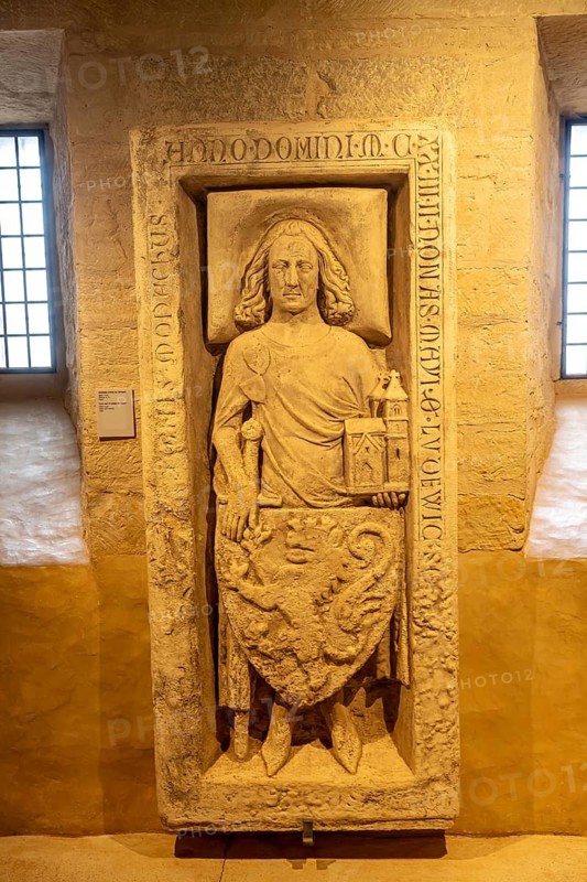 Tomb slab of Louis the Springer in the Wartburg in Eisenach, Thuringia, Germany