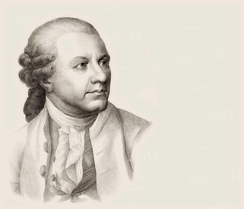 Portrait of Friedrich Gottlieb Klopstock, 1724, 1803, German poet, digitally edited
