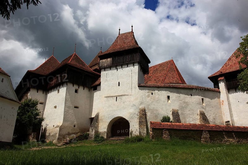 Romania, the fortified church of Viscri, German German Weisskirch a town in the district of Brasov, Transylvania, UNESCO World Heritage Site