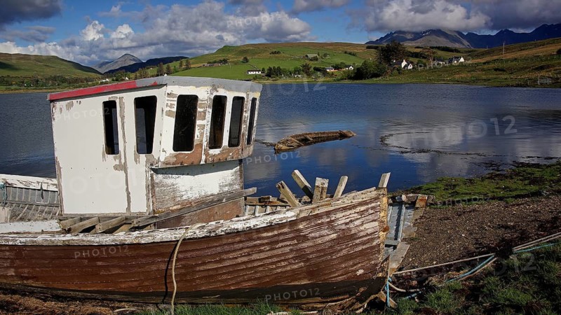 Europe, Scotland, Enghland, Isle of Skye, old fishing boat