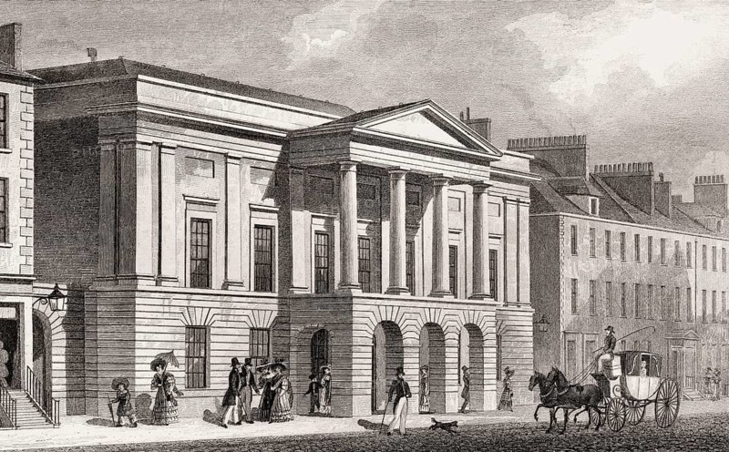 Assembly Rooms, George Street, Edinburgh, Scotland, 19th century, from Modern Athens by Th. H. Shepherd