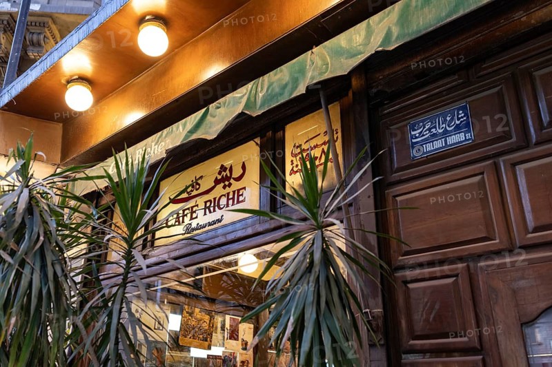 Cairo, Egypt. April 4th 2025. Café Riche on Talaat Harb Street, a renowned landmark in downtown Cairo, famous guests included former presidents, intellectuals, revolutionaries and writers